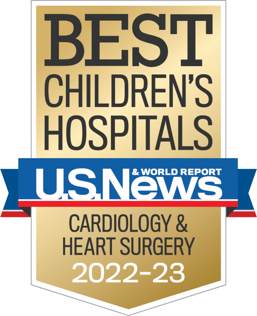 U.S. News & World Report: Best Children's Hospital 2022-23: Cardiology & Heart Surgery